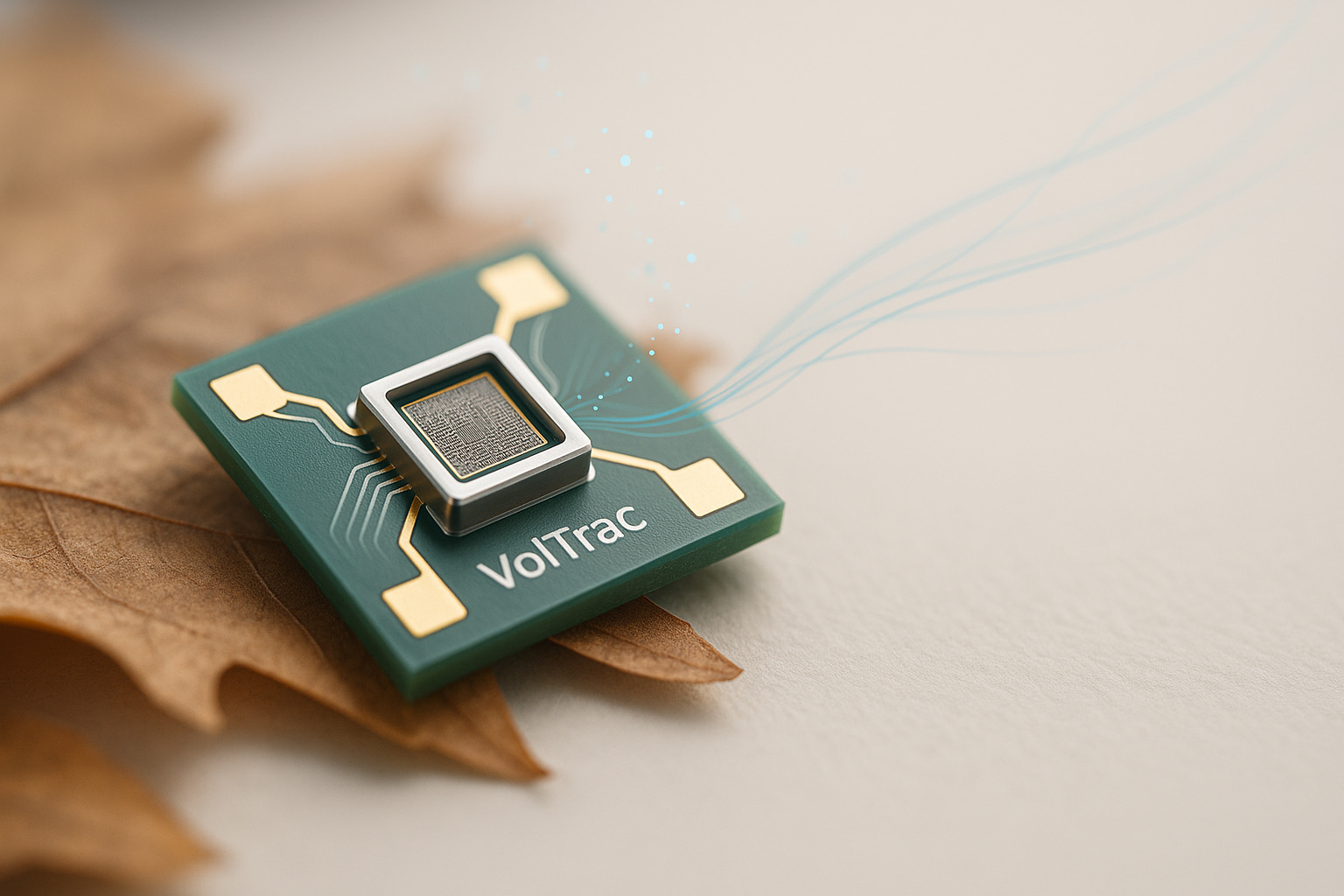 VolTrac™ VOC sensor module on a leaf